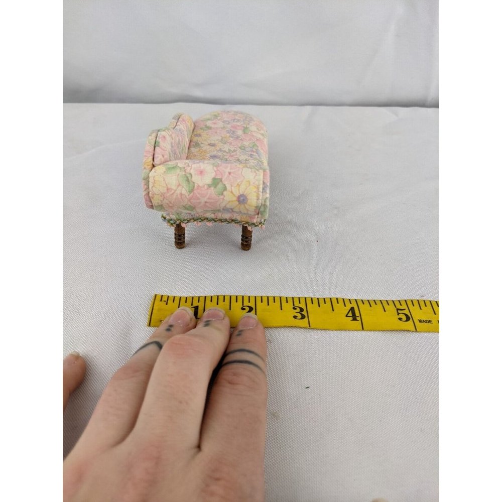 Vtg Dollhouse Miniature 1:12 Victorian Chaise Lounge Artist Nancy Maxwell 2004 - Picture 7 of 8